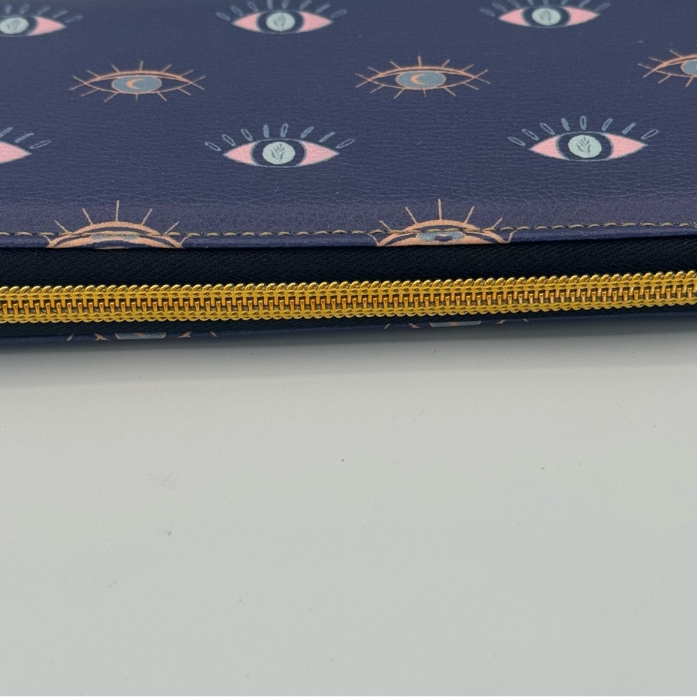 Evil Eye Celestial Eye Pattern Navy Blue Zip Arou… - image 4